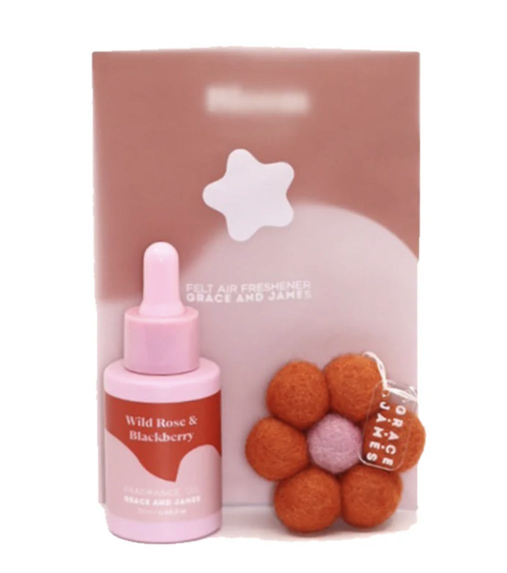 Wild Rose & Blackberry | Felt Air Freshener