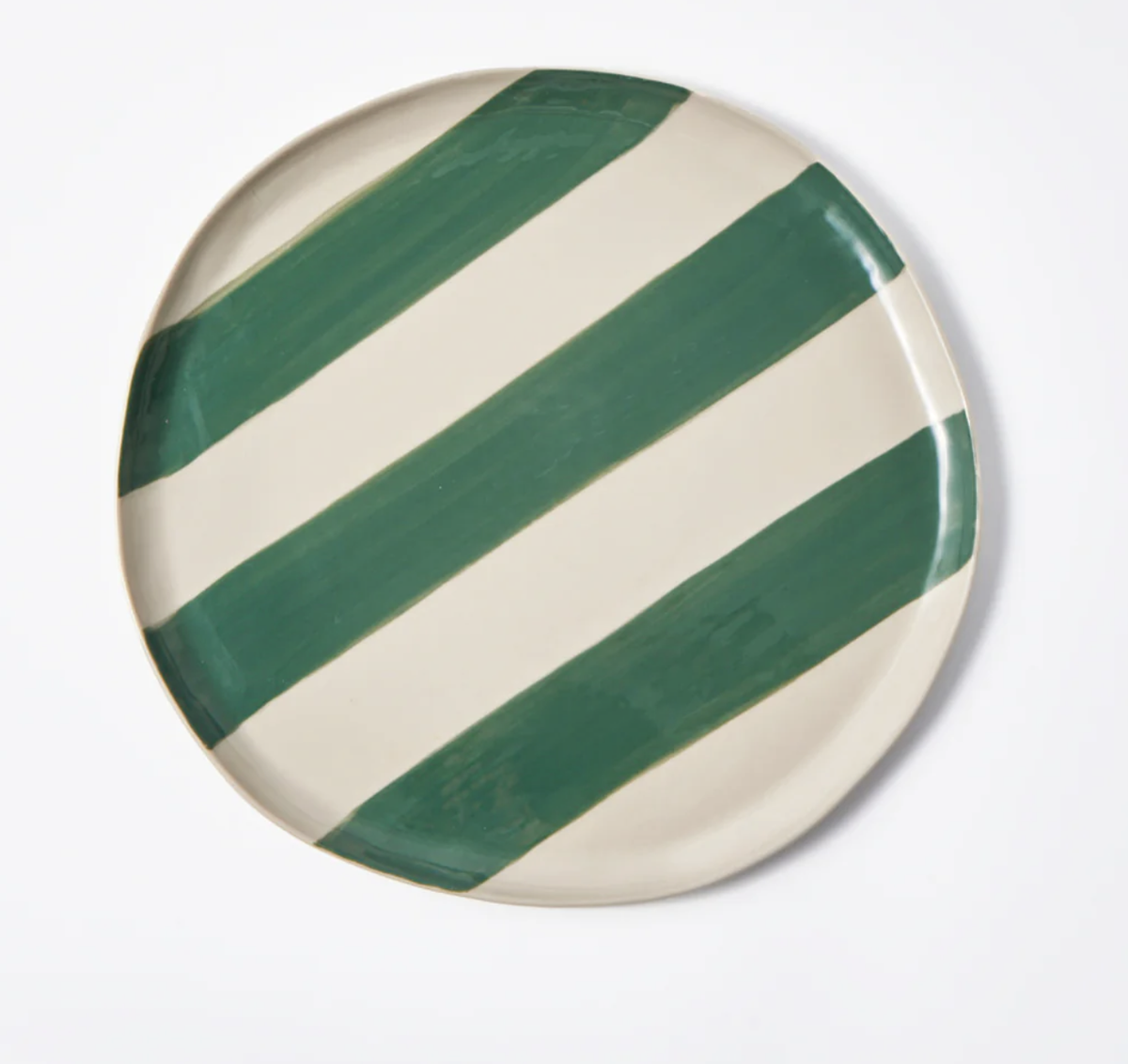 CABANA STRIPE PLATTER GREEN