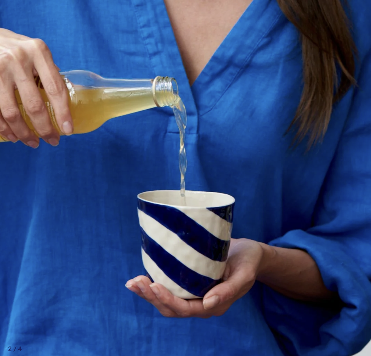 CABANA STRIPE TUMBLER BLUE