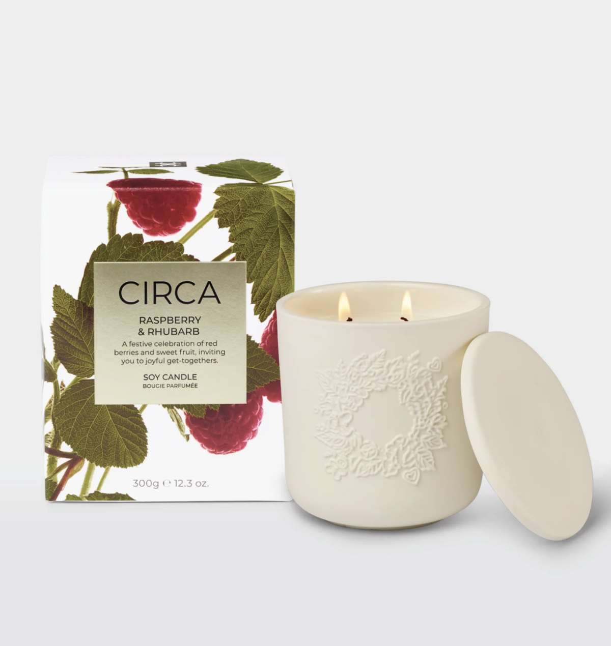 300g Candle | Raspberry & Rhubarb