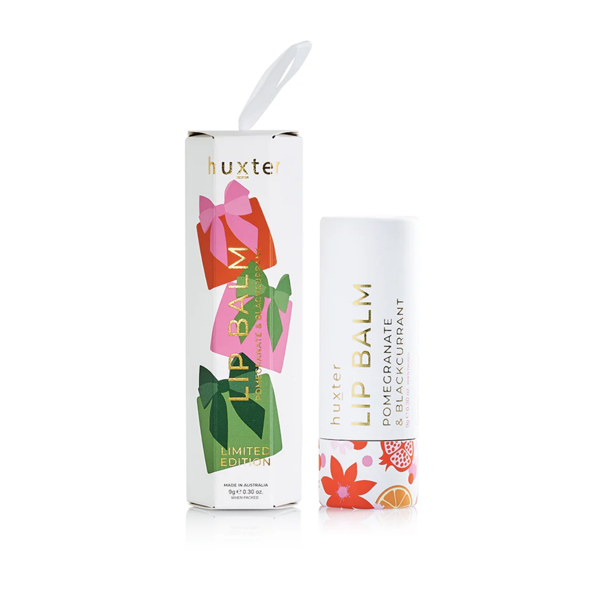 Hanging Lip Balm | White | Pomegranate & Blackcurrant