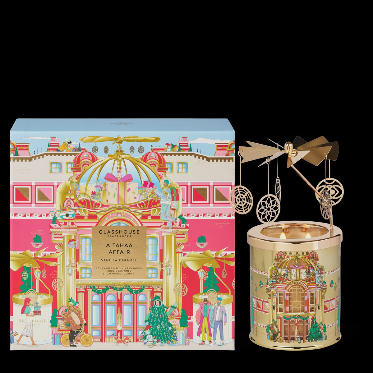 380g Candle with Spinning Carousel Gift Set | A Tahaa Affair