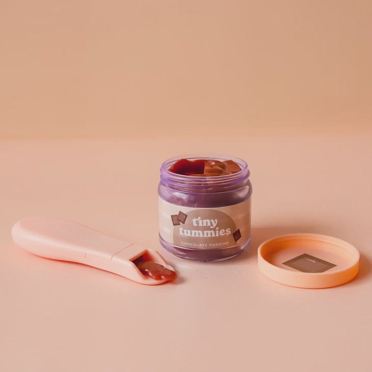 Tiny Tummies | Chocolate Pudding | Food Jar & Spoon Set