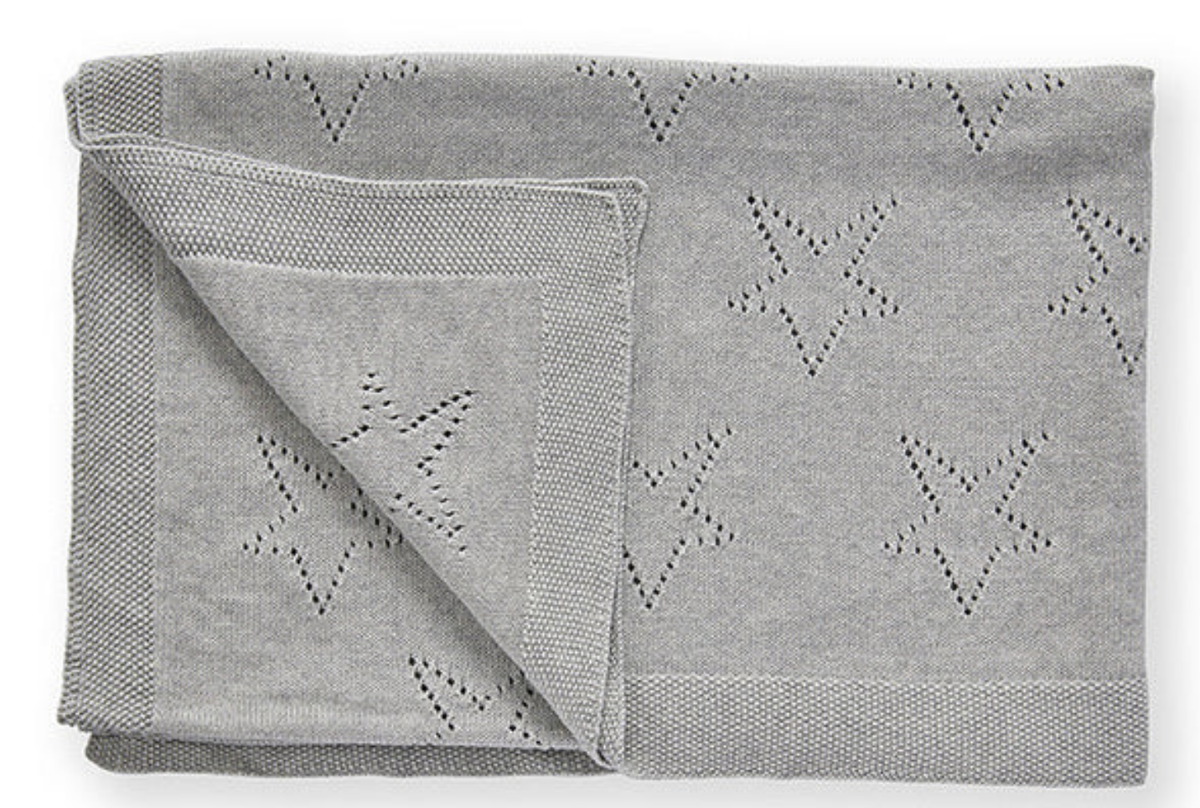 Classic Star Baby Blanket | Sky Grey