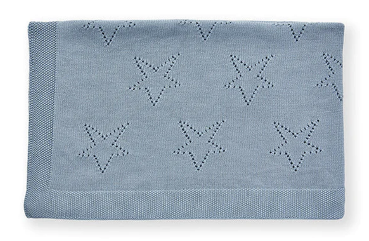 Classic Star Baby Blanket | Baby Blue