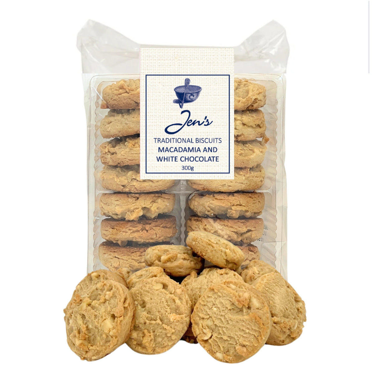 Jen's | Macadamia & White Chocolate Biscuits 300g