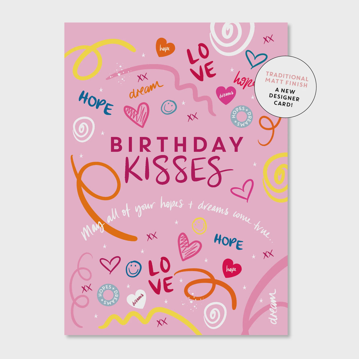 Card | Birthday Kisses Graffiti