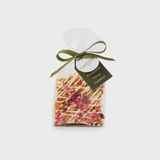 Pomegranate, Cranberry, Orange & White Belgian Chocolate Peanut Brittle | 200g