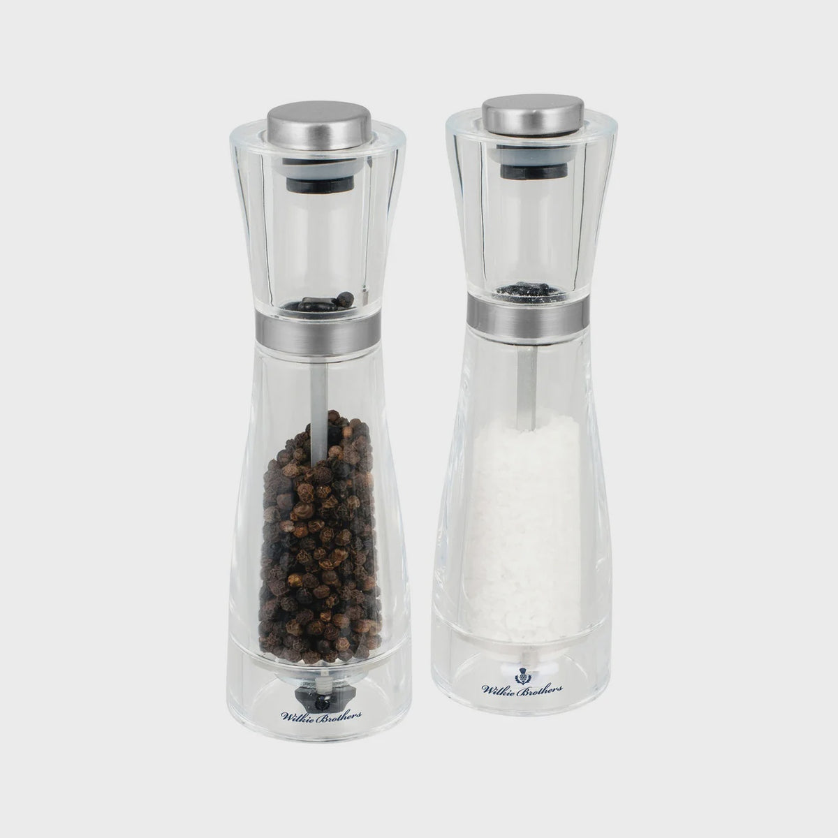 Salt & Pepper Mill Set Acrylic & Stainless Steel
