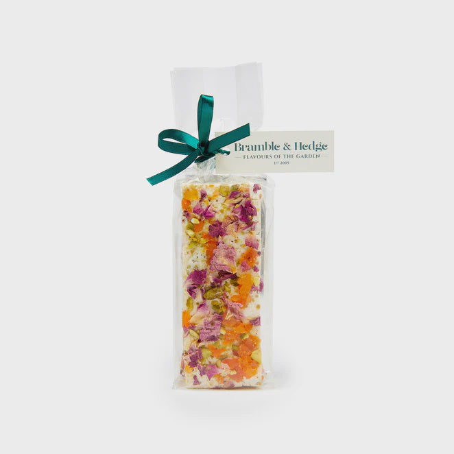 Apricot & Cardamom, Pistachio Nuts, Rose Petals & Belgian White Chocolate Nougat | 150g
