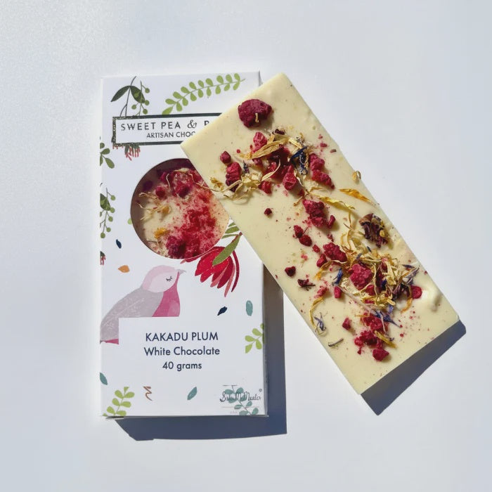 Small Artisan Chocolate Bar | White Chocolate & Kakadu Plum