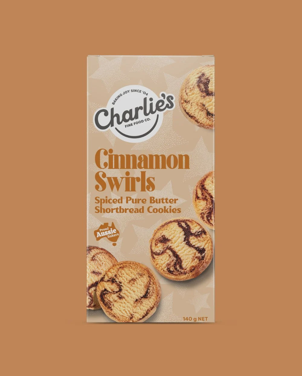 Charlie's Xmas Shortbread Box | Cinnamon Swirl | 140g