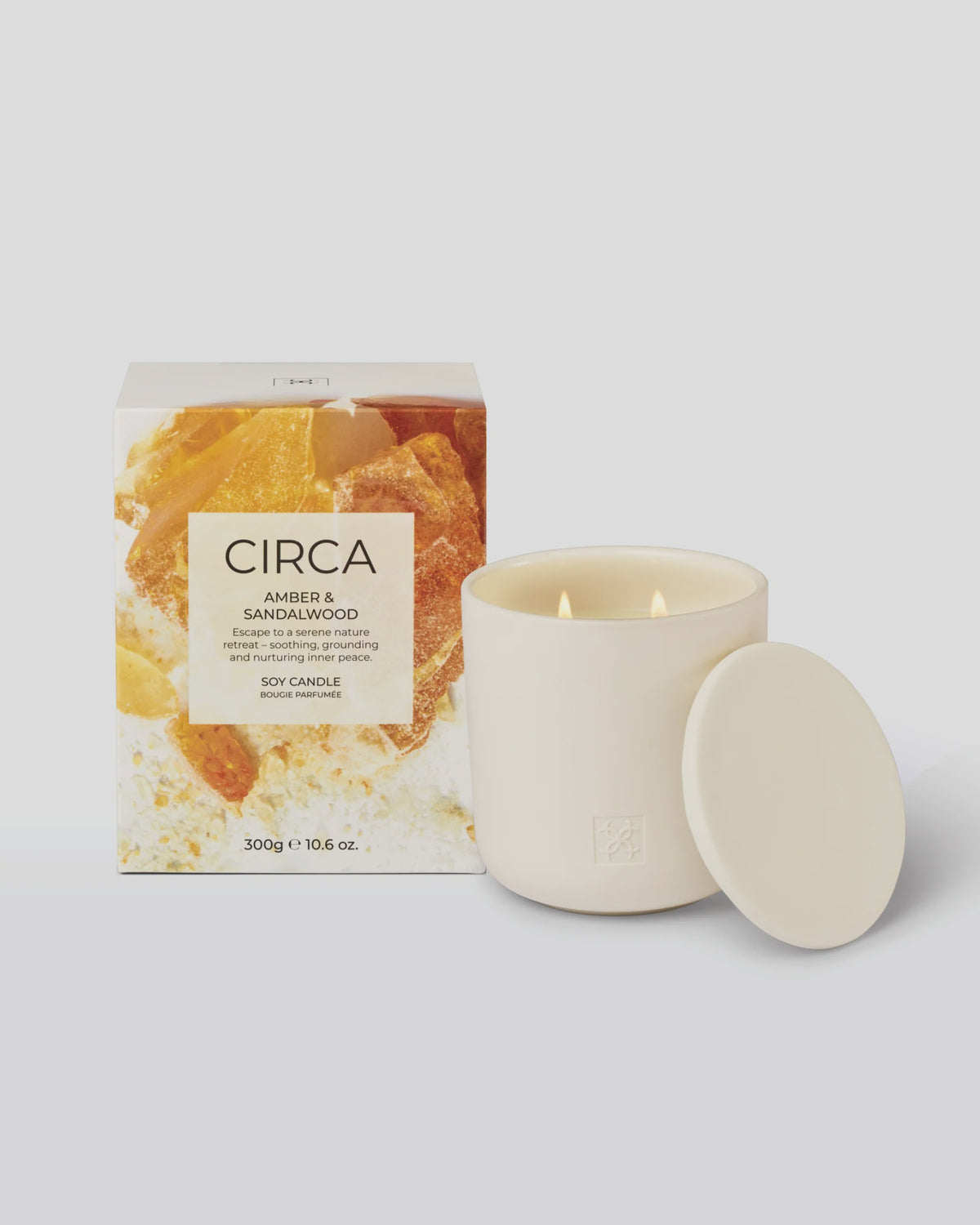300g Soy Candle | Amber & Sandalwood