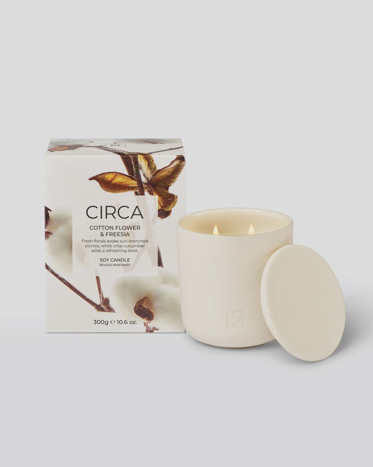 300g Soy Candle | Cotton Flower & Freesia