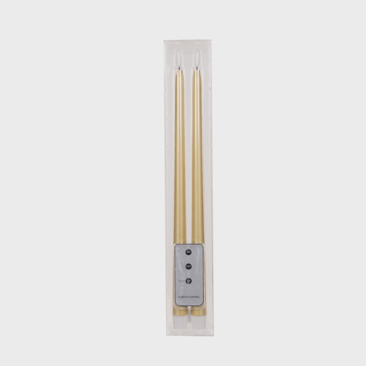 Set of 2 | Champagne LED Taper Candles