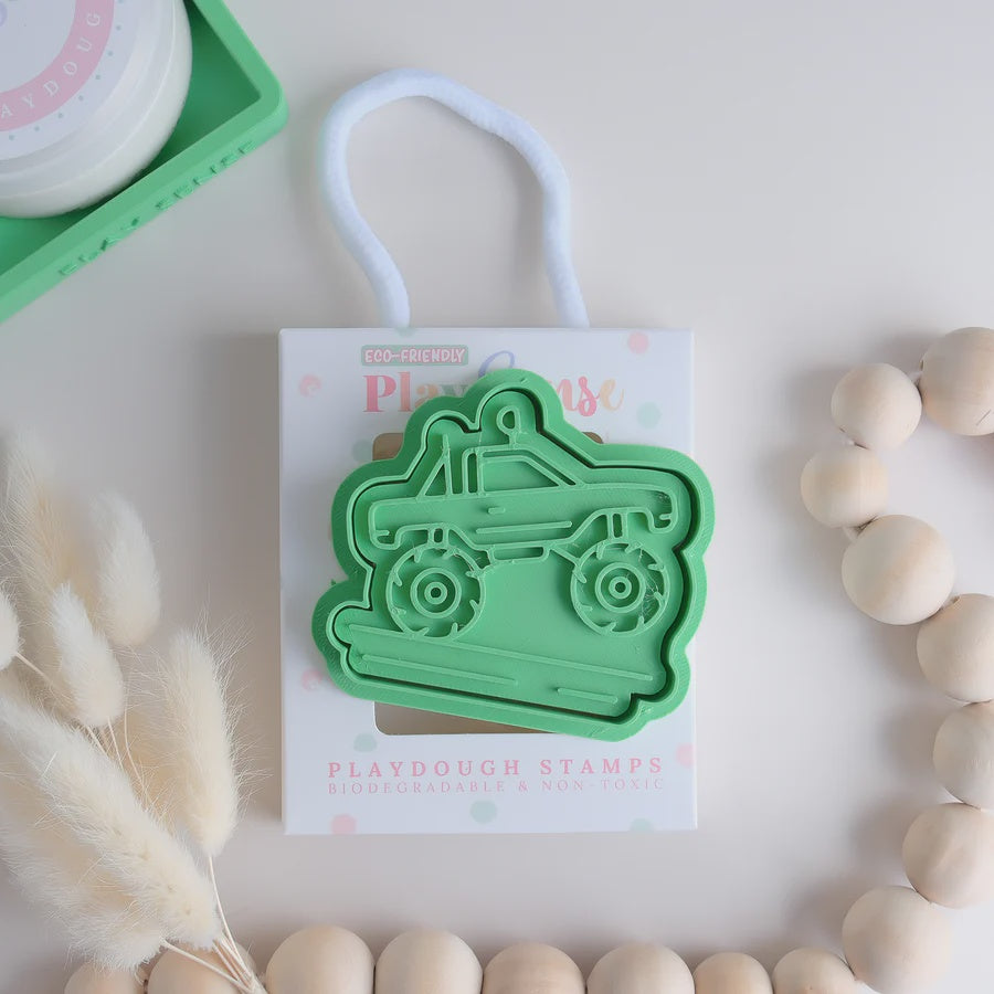 Eco Playdough Stamp | Monster Truck | Pink