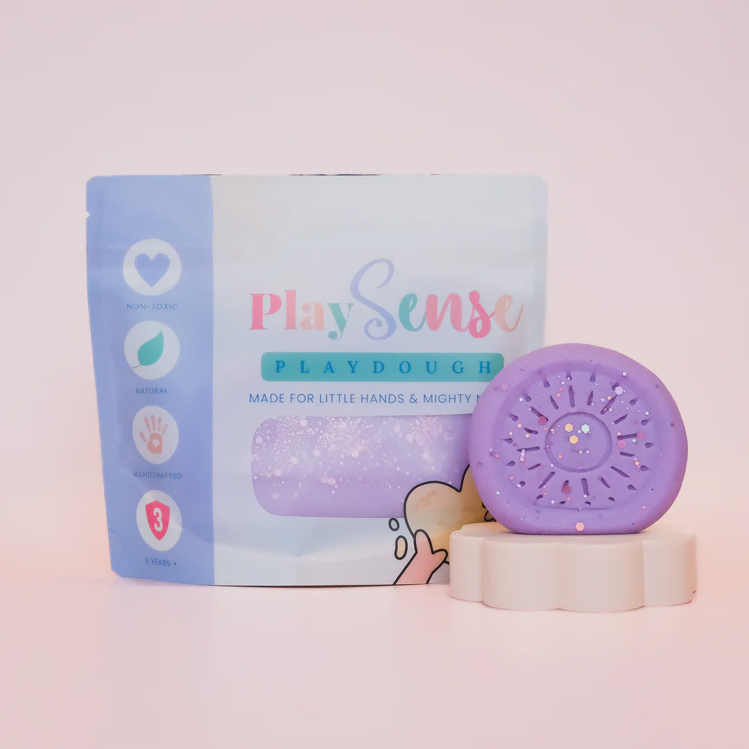 Play Sense Glitter Dough | Pastel Purple | Bubblegum Scent