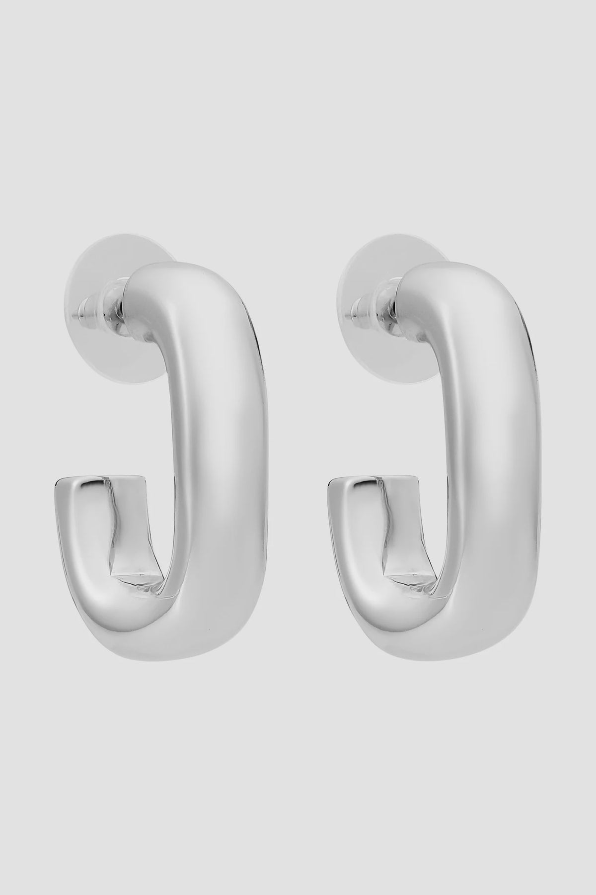 Kate Silver Square Hoop