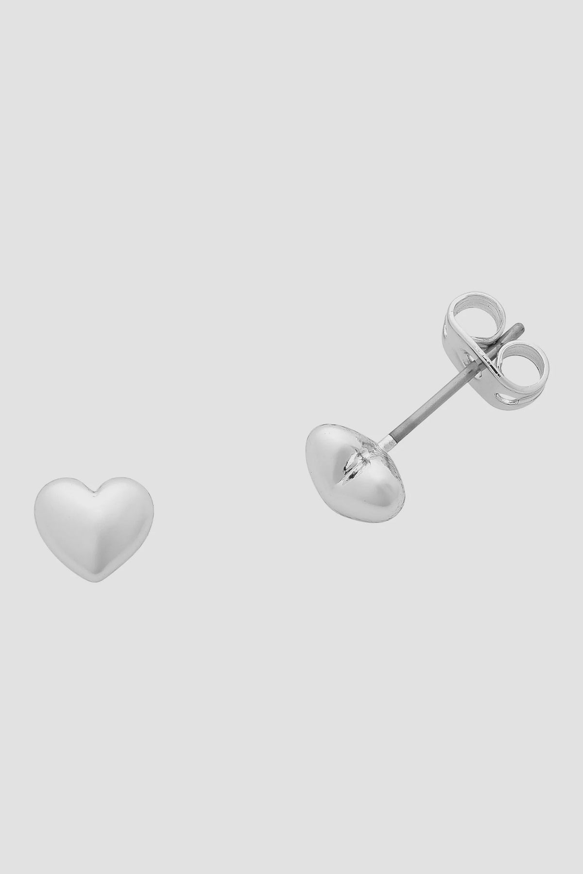 Winnie Silver Heart Earring