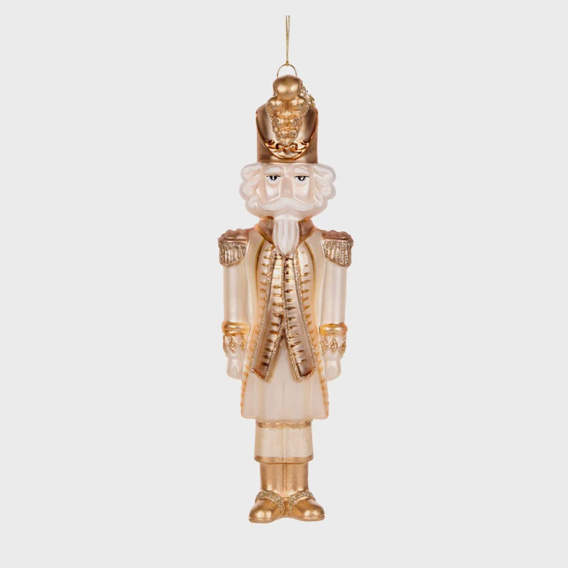Ivory & Champagne Glass Nutcracker | Ornament