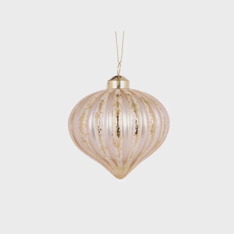 Brushed Gold Ribbed | Onion Bauble