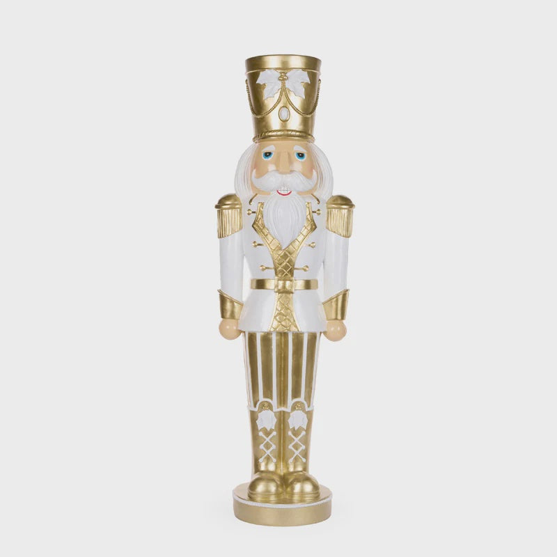 LED Champagne & White Nutcracker