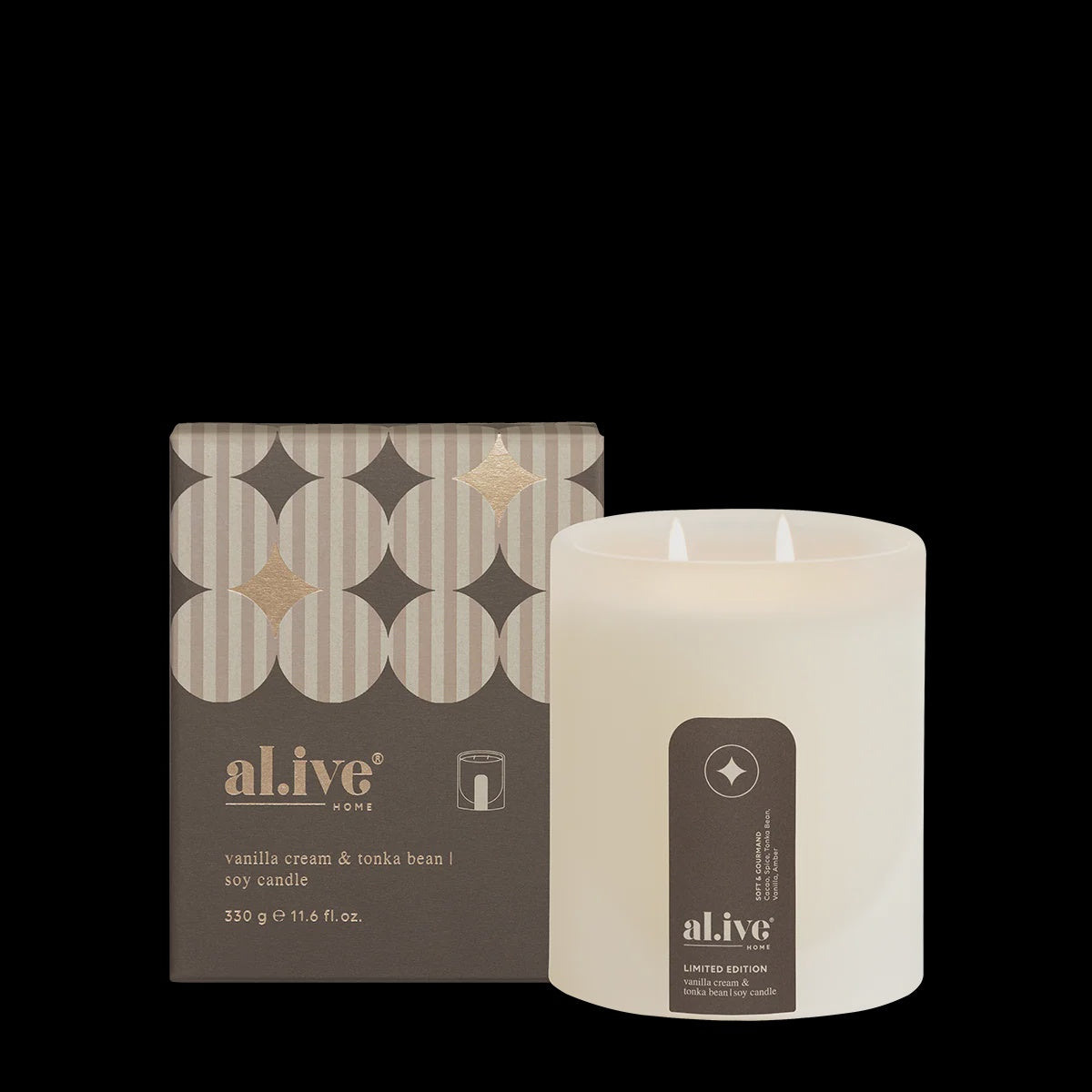 Soy Candle | Vanilla Cream & Tonka Bean