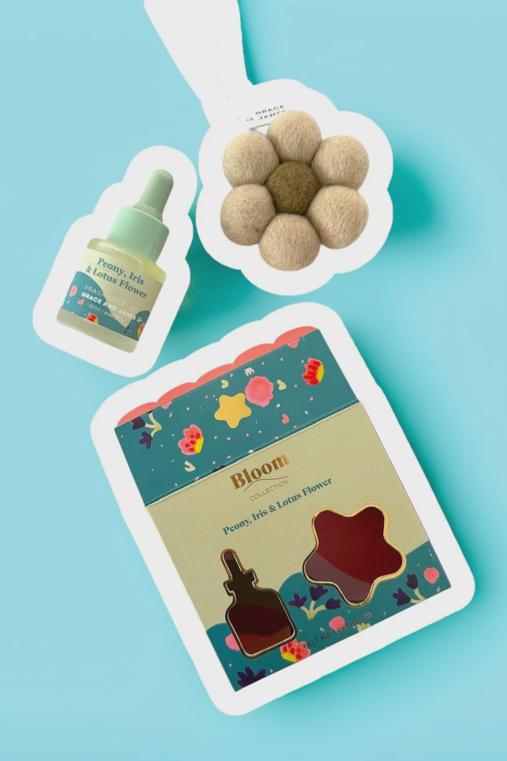 Felt Air Freshener | Peony, Iris & Lotus
