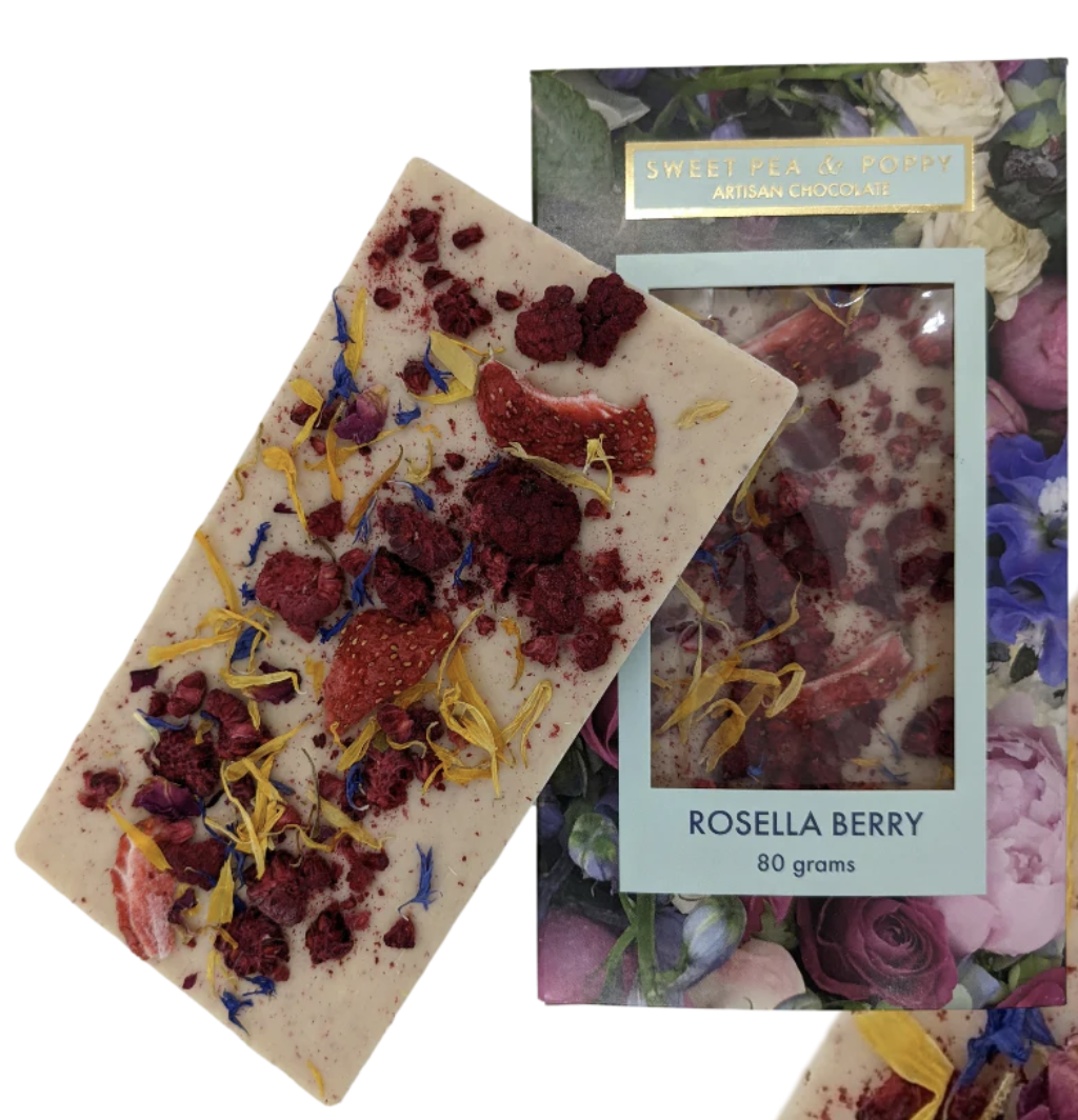 Rosella Berry | 80g Artisan Chocolate Bar