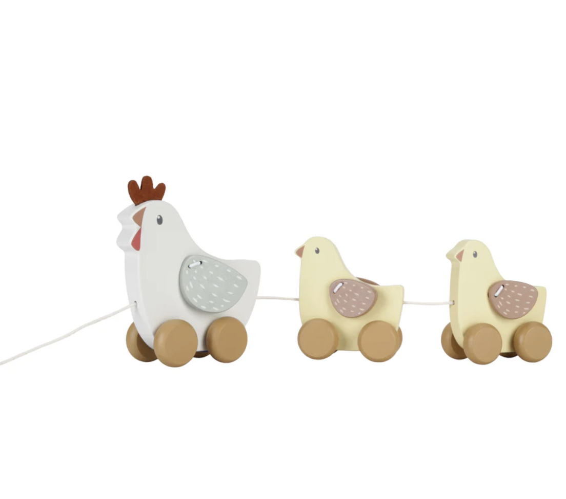 Little Farm | Pull Along Wooden Chickens