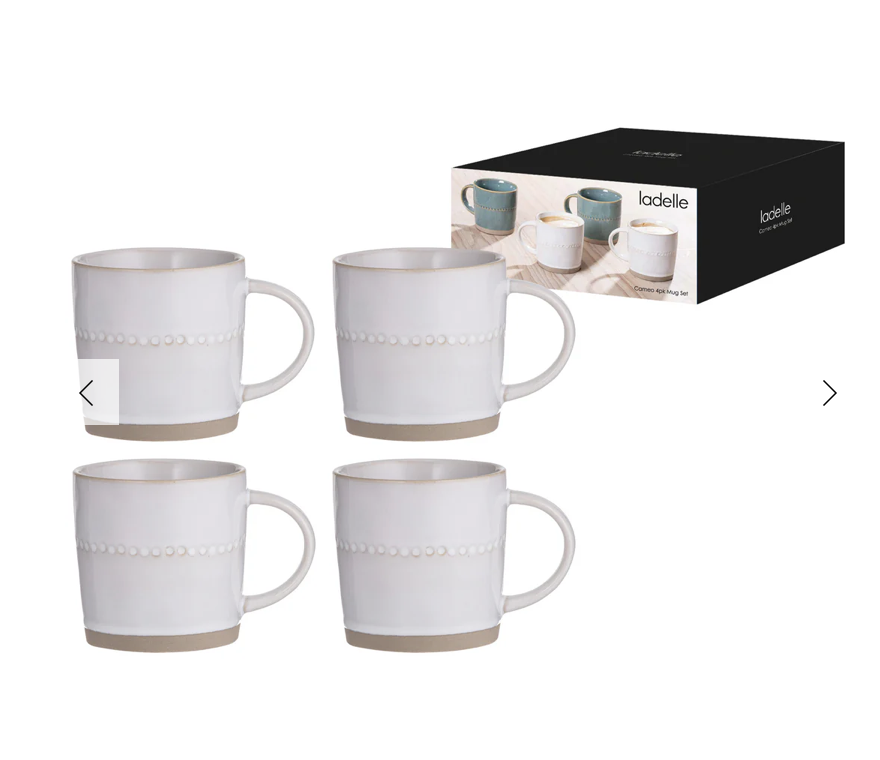 Cameo Ivory 4pk Mug Set