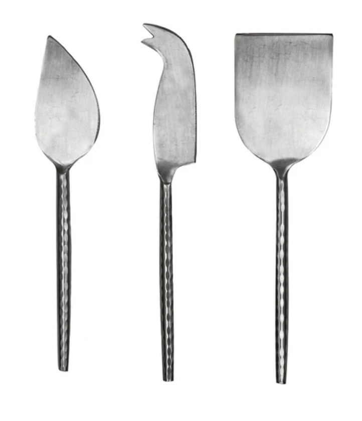 Hammered 3pc Gold Cheese Set