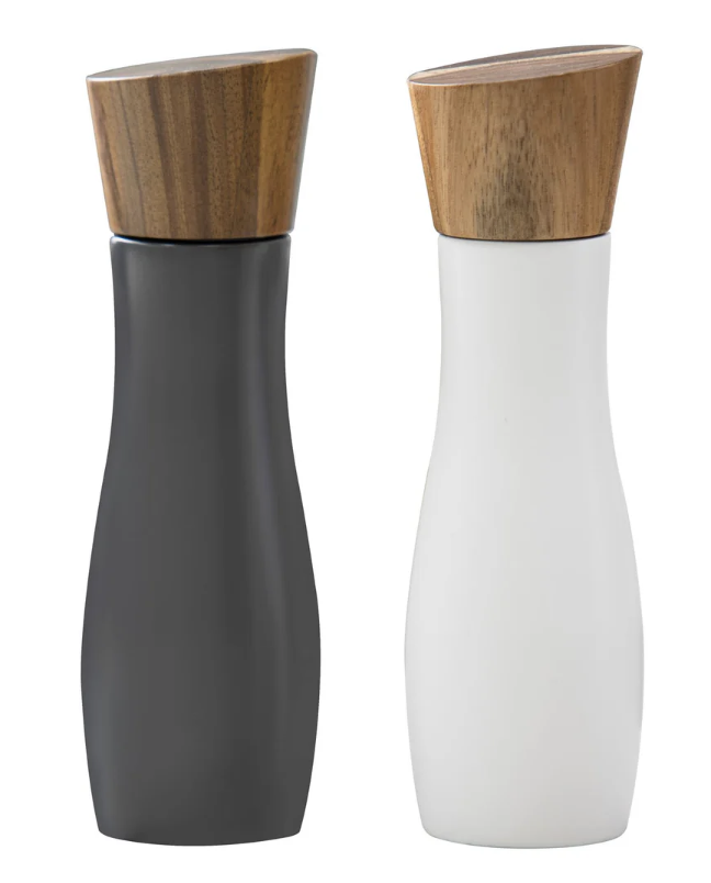 Essentials White & Charcoal | Salt & Pepper Grinders