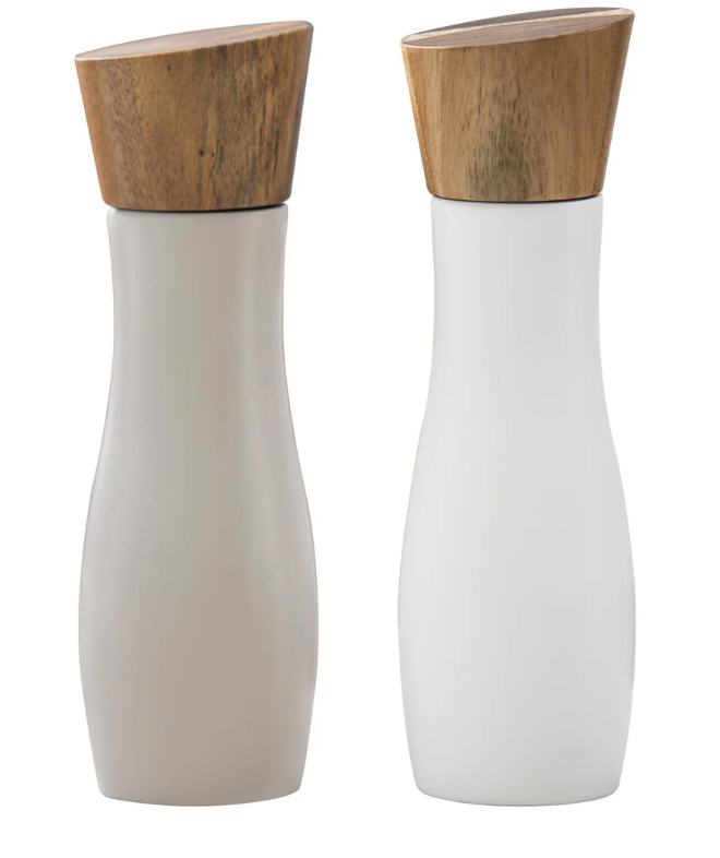 Essentials White & Stone | Salt & Pepper Grinders