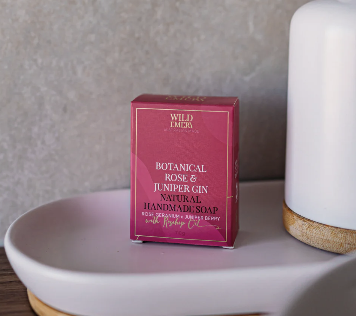 Natural Handmade Soap | Botanical Rose & Juniper Gin