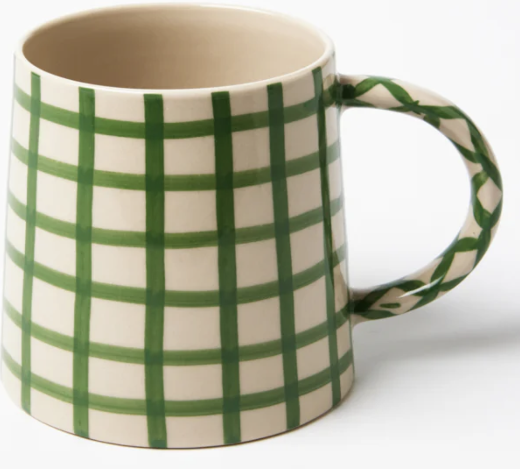 Mug | Larder Check Green