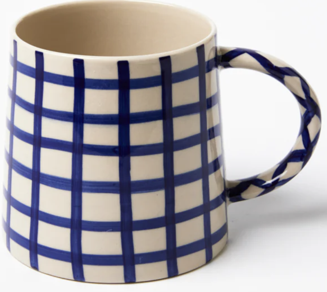 Mug | Larder Check Navy