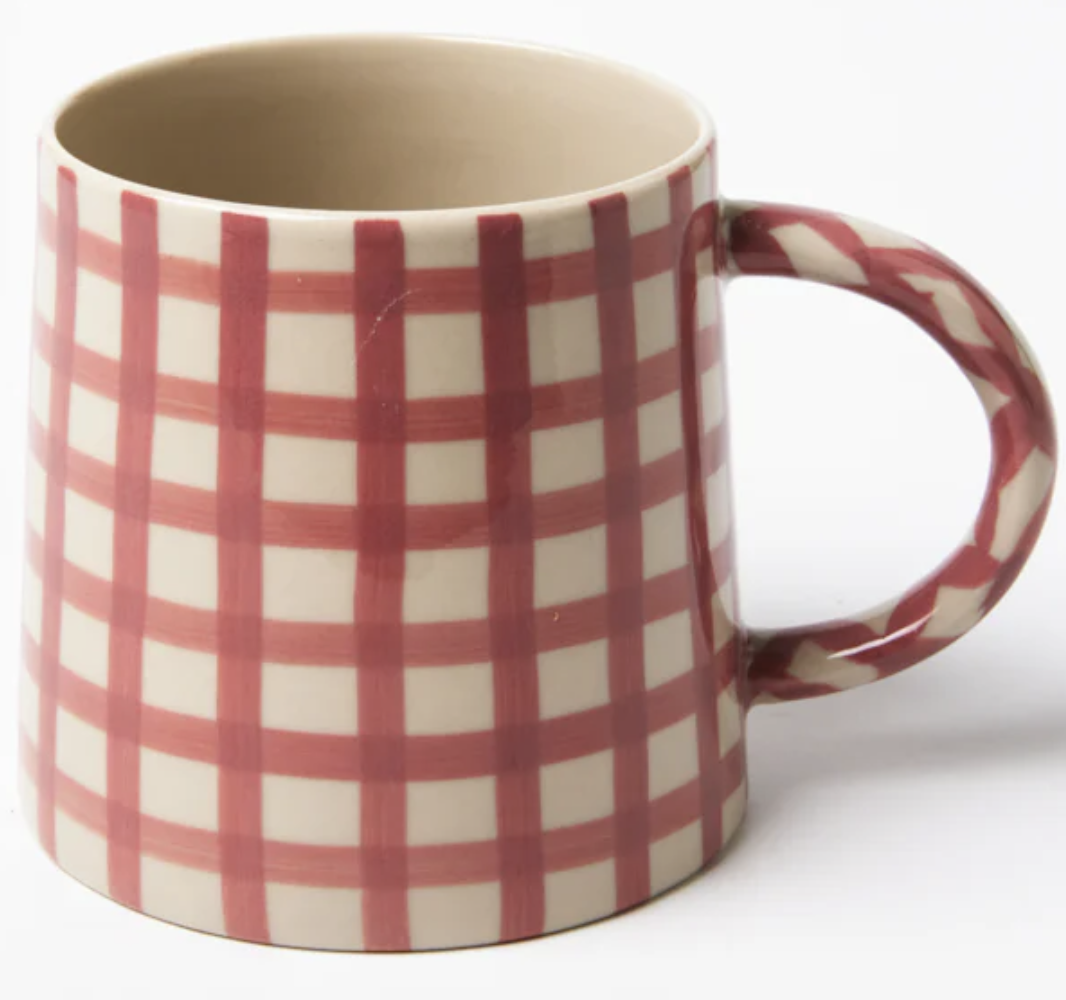 Mug | Larder Check Pink
