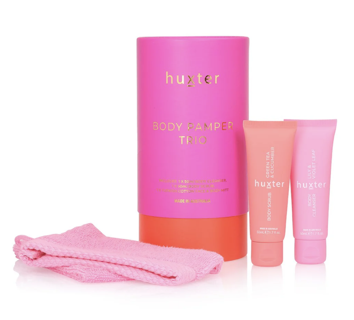 Body Pamper Trio | Fuchsia with Orange