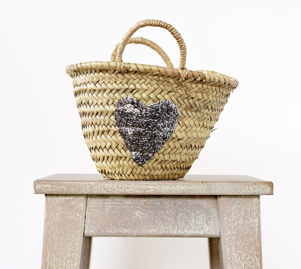 Baby Silver Heart Basket