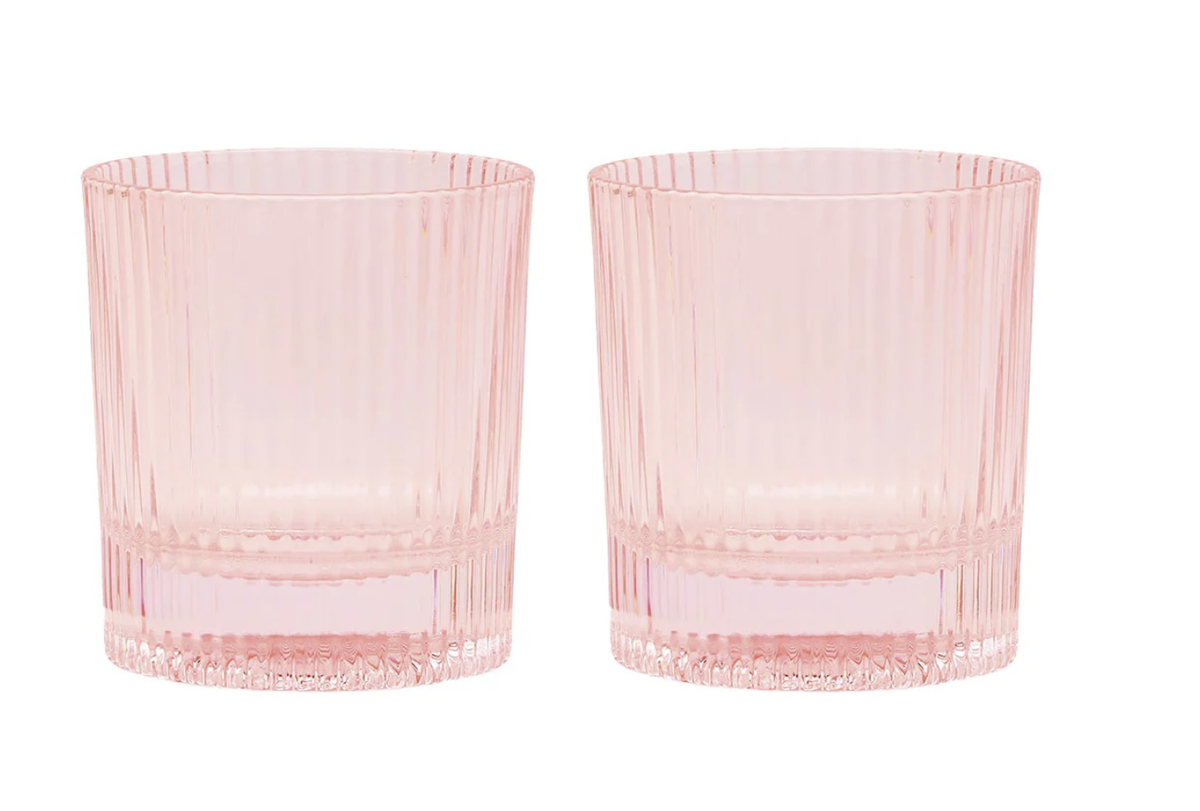 The Scout Lowball Glass | Set of 2 | Blush