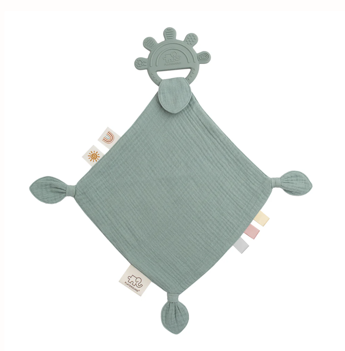 Silicone Muslin Comfort Teether | Sage