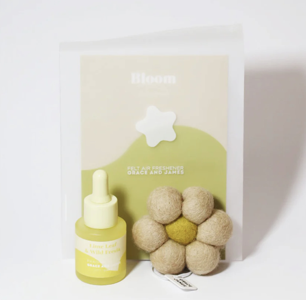 Felt Air Freshener | Lime Leaf & Wild Freesia