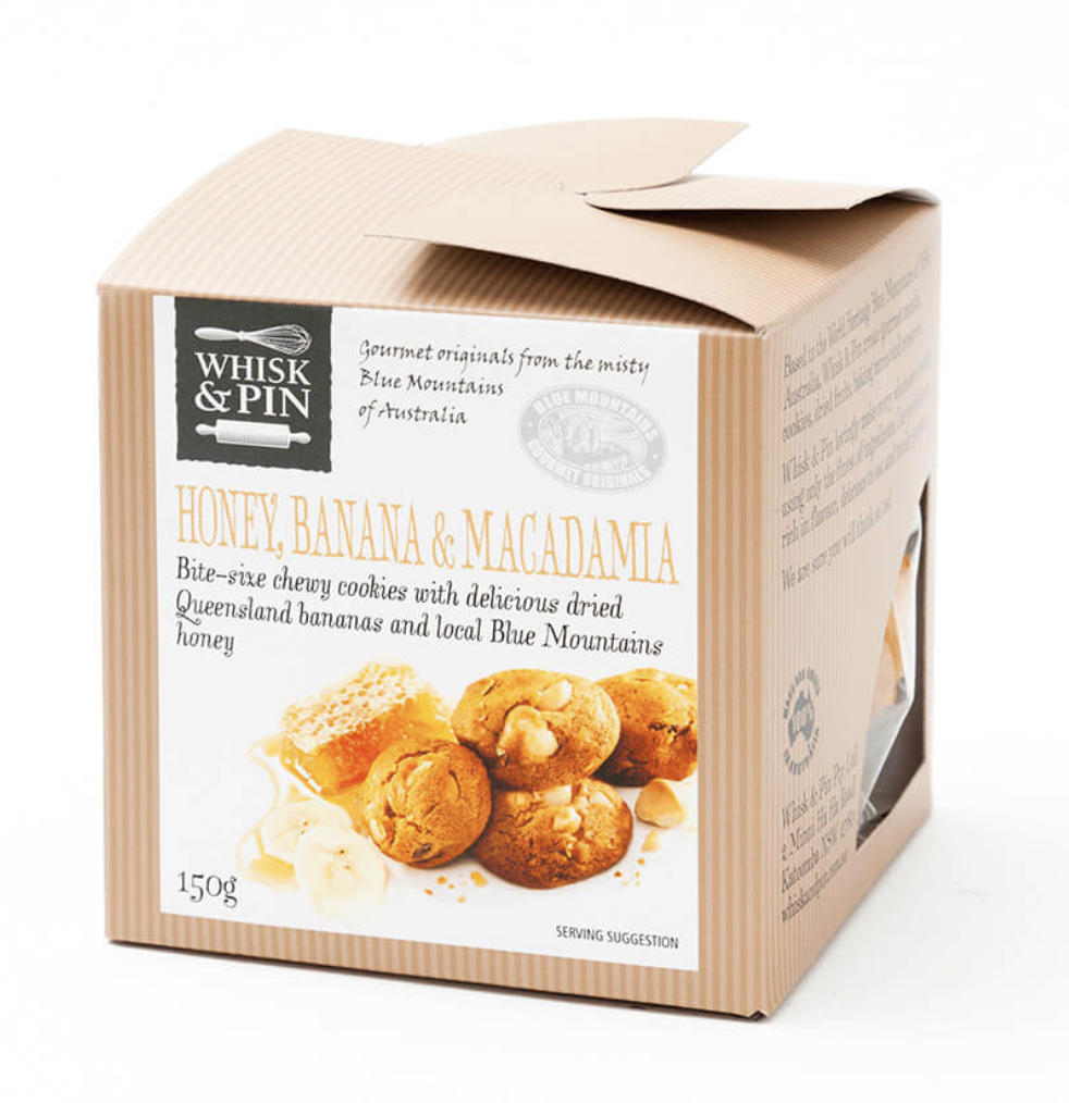 Bite Size Cookies | Honey, Banana & Macadamia | 150g