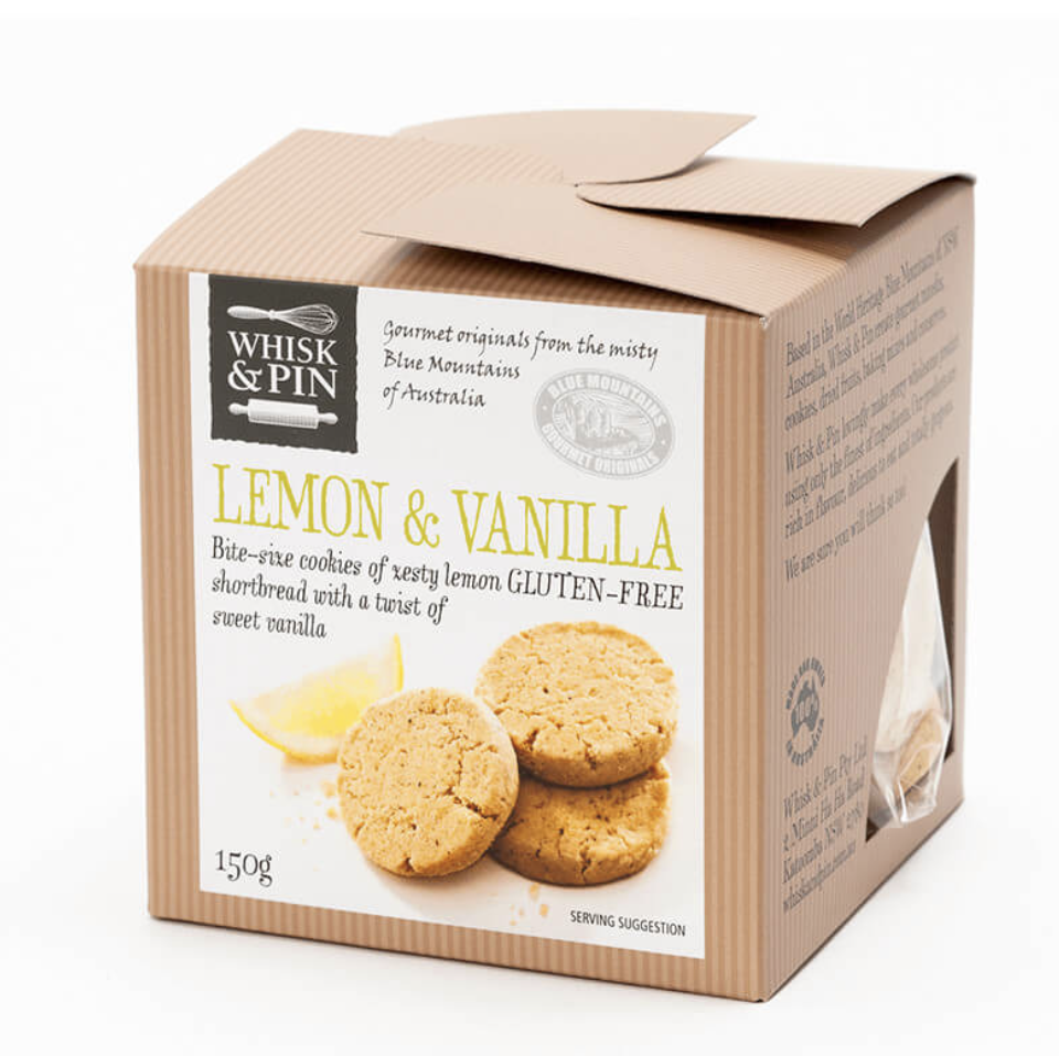 Bite Size Cookies | GF Lemon & Vanilla Shortbread | 150g
