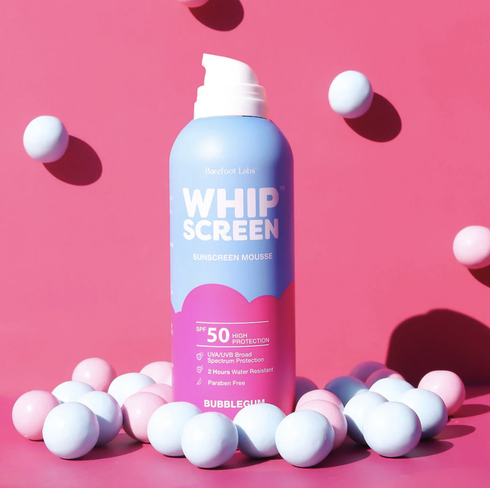 WhipScreen SPF50 Sunscreen Mousse | Bubblegum