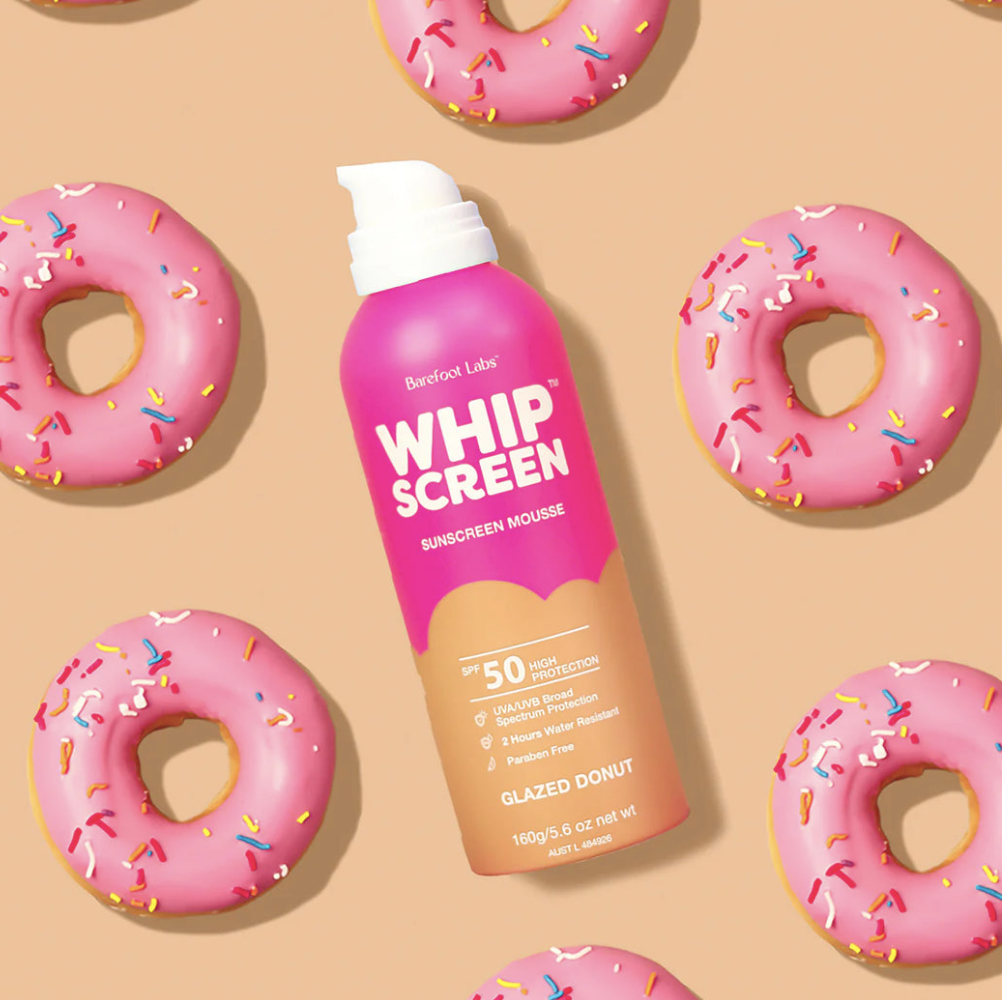 WhipScreen SPF50 Sunscreen Mousse | Glazed Donut