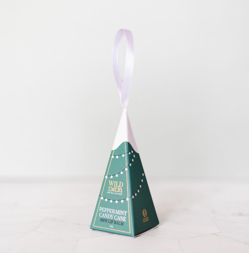 Mini Lip Balm Ornament | Peppermint Candy Cane