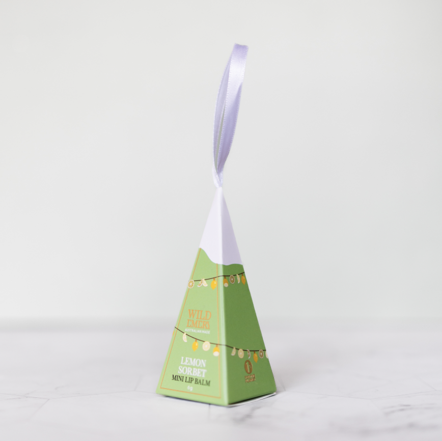 Mini Lip Balm Ornament | Lemon Sorbet