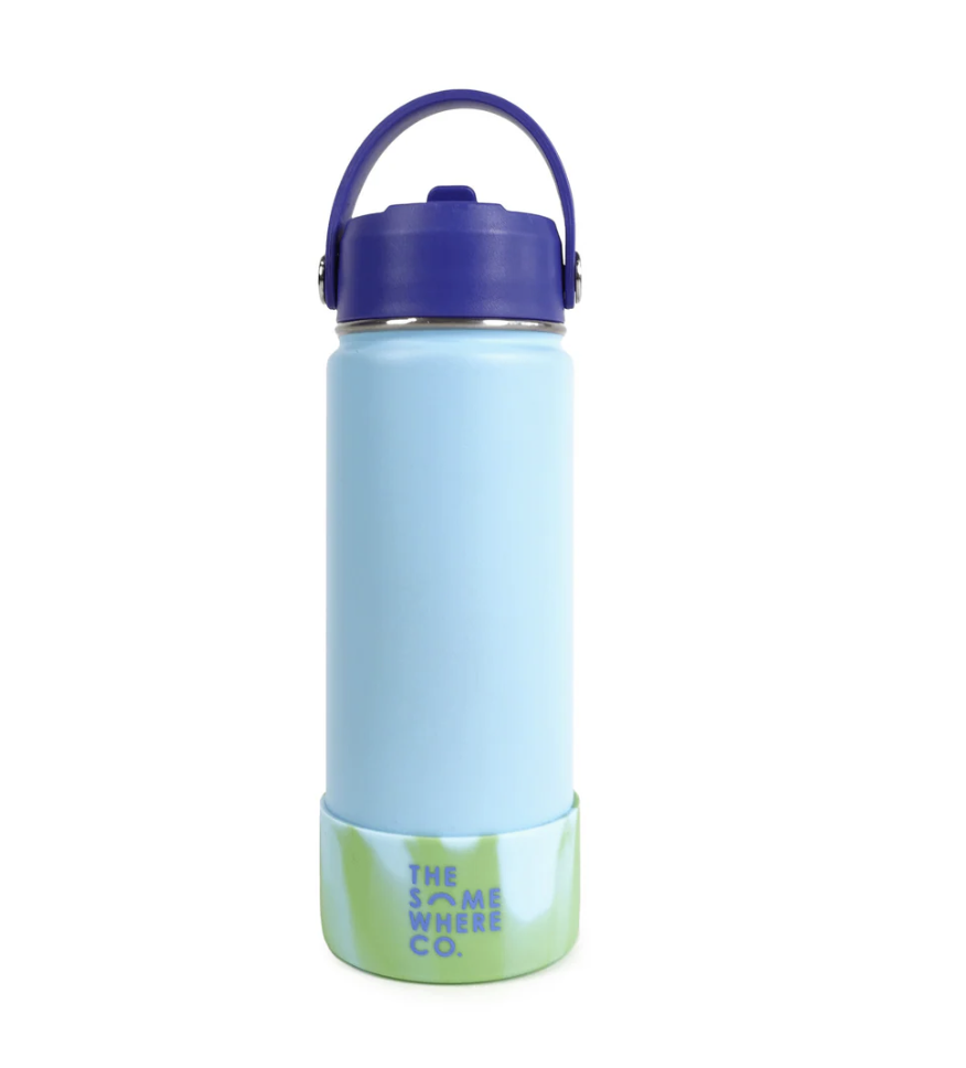 500mL Water Bottle | Dusty Blue Swirl